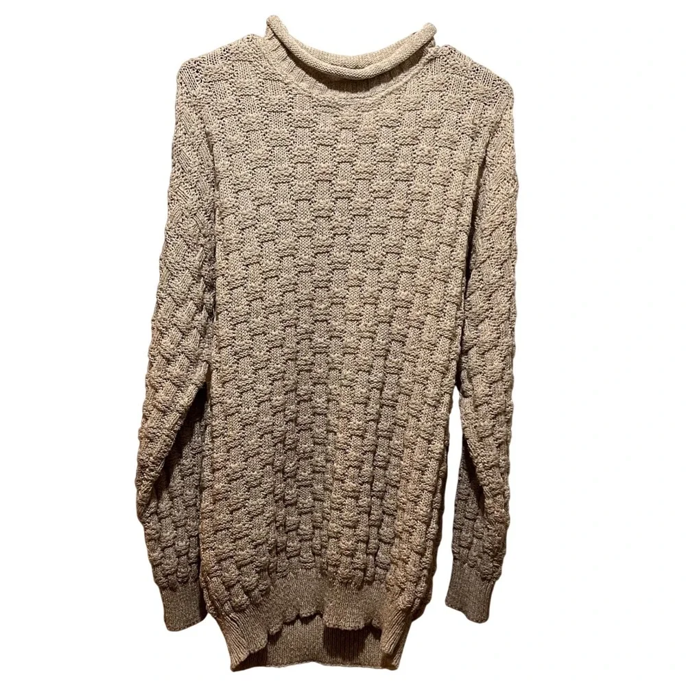 Dockers Mens‎ Tan Knit Sweater Turtleneck Long Sleeve Casual Size M